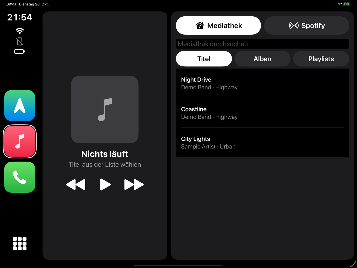 Musik-Ansicht
